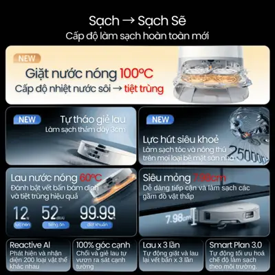 Robot hút bụi lau nhà Roborock Q Revo Curv 2 Pro